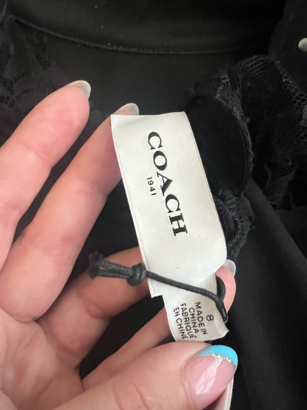 COACH Washed Silk Chain Dress (size 8) - Picture 13 of 14